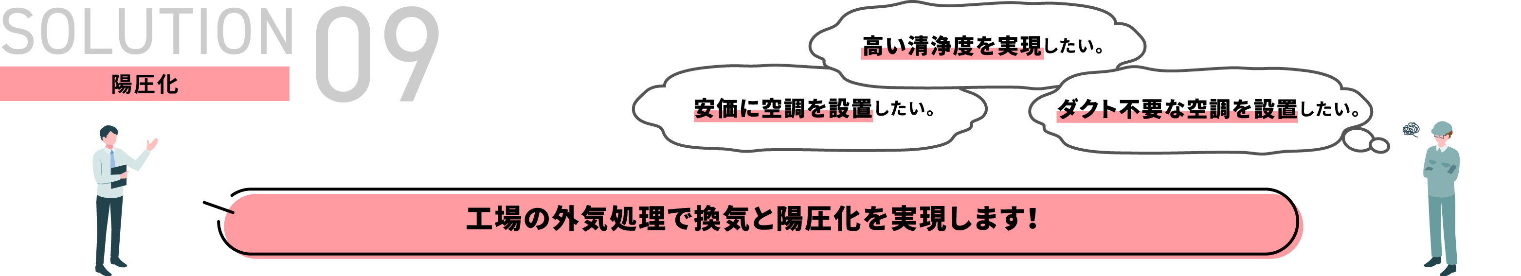 陽圧化 工場の外気処理で換気と陽圧化を実現します！