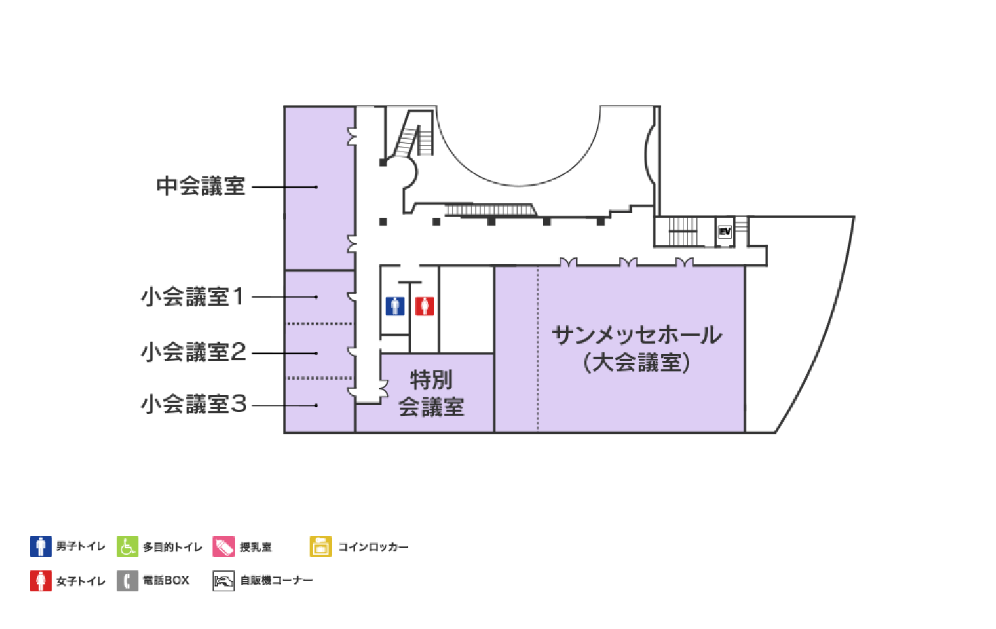 サンメッセ香川 2階館内図